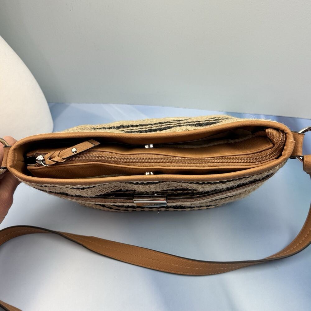 Rosetti Crossbody Womens Handbag Purse Adjustable Woven‎ Brown Earth Tones New - Picture 12 of 15